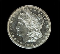 Coin 1881-S Morgan Silver Dollar-BU