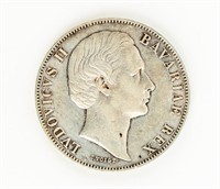 Coin 1871 German Bavaria Thaler Patrona-XF