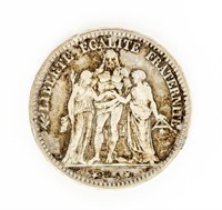 Coin 1874-K 5 Francs France Hercules-XF