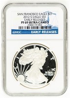 Coin 2012-S Silver Eagle Proof-NGC-PF69UC