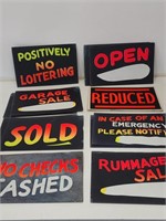 Vintage Cardstock Novelty Signs