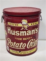 Large Husman's Potato Chip Tin