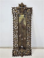Early Ornate Brass Thermometer