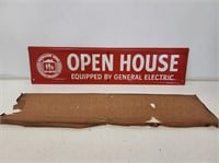 NOS Painted GE Open House Sign