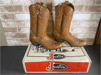 MENS TEXAS BRAND WESTERN BOOTS, SIZE 8D