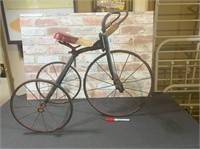 ANTIQUE PRE 1920'S IRON & RUBBER TRICYCLE