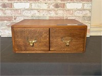 OAK ANTIQUE 2 DRAWER FILE BOXES