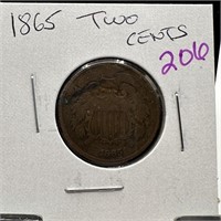 1865 2 CENT PIECE