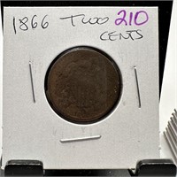 1866 2 CENT PIECE TWO