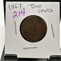 1867 2 TWO CENT PIECE