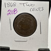 1868 2 CENT PIECE