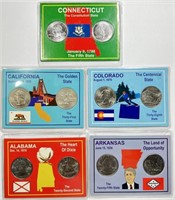 Set of (5) Statehood Quarter Sets
