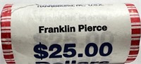 BU Roll of Franklin Pierce Presidential Dollars