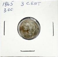 1865 3-Cent Piece VF