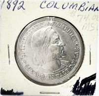 1892 Columbian Exposition Comm Half Dollar Cleaned