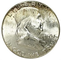 1963 BU 90% Silver Franklin Half Dollar