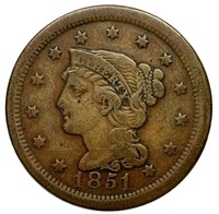 1851 Large Cent Fine