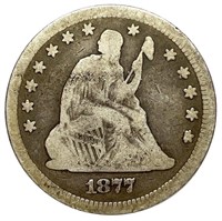 1877 Silver Seated Liberty Quarter Good
