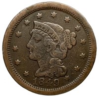 1849 Large Cent VG