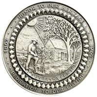 1967 Nebraska Centennial .999 Silver Comm Medal