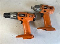 RIDGID 3/8" DRILL, & #R842301 IMPACT - 18V