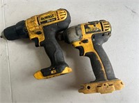 DEWALT (1) 20V MAX DRILL (1) 1/4" IMPACT