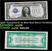 1928 "Funnyback" $1 Blue Seal Silver Certificate G