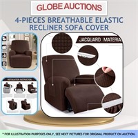 4-PIECES BREATHABLE ELASTIC RECLINER SOFA COVER