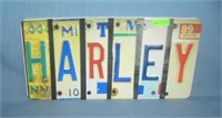 Harley License plate size retro style sign