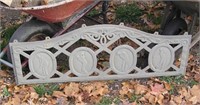 Golf themed cast iron park bench decorative piece