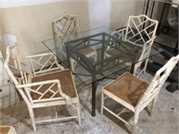 Glass Top Table & Chairs (5 Pc ~ 38: x 38")
