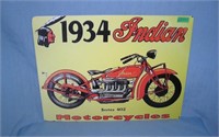 1934 Indian Motorcycles retro style advertising si