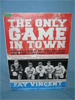 The only game in town baseball retro style adverti