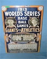 1913 World's Series Baseball games retro style adv