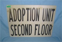 Adoption Unit Second Floor retro style advertising