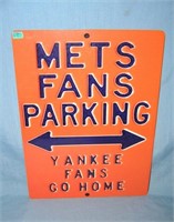 Mets Fans Parking Yankee Fans Go Home retro style