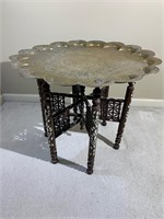 Brass Top 6 Leg Mother of Pearl Table