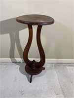 Antique Pedestal Lamp Table