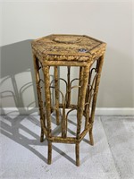 20th C Tortoise Shell Bamboo Plant Stand