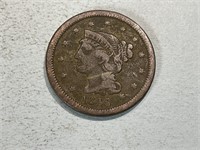 1845 braided hair large cent