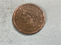 1842 braided hair large cent