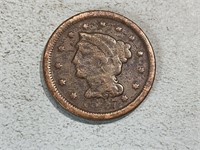 1847 braided hair large cent