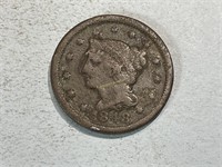 1848 braided hair large cent