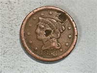 1853 braided hair large cent