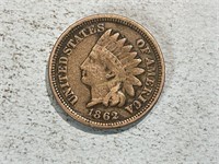 1862 Indian head cent