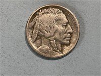 1913D Buffalo nickel, type I raised ground