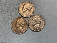 1947, 1947D, 1947S Jefferson nickels