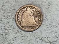 1847 half dime