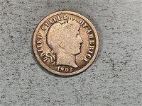 1902 Barber dime