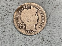 1905O Barber dime